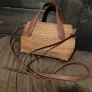 Civico 93 Italy, excellent used condition, woven basket like handbag, crossbody